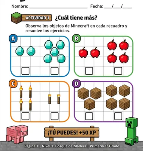 Página 1 · ¿Cuál tiene más?